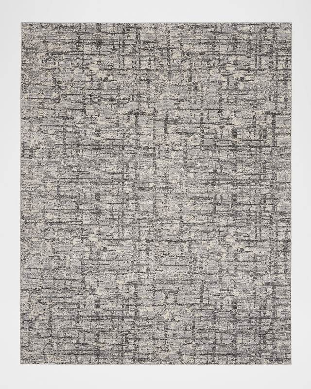 Rush Ivory/Grey Power-Loomed Rug, 9' x 12'